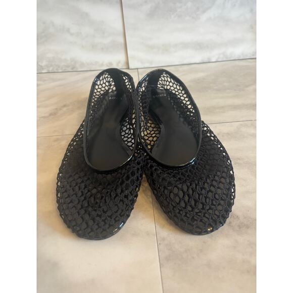 Mango MNG Women’s Mesh Black Ballet Flats Size 9.5 NWOB - Picture 2 of 6